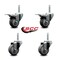 Service Caster 3 Inch Thermoplastic  Rubber Swivel 58 Inch Threaded Stem Caster Set 2 Total Lock Brakes SCC-TSTTL20S314-TPRB-58212-2-S-2 - alternate 5